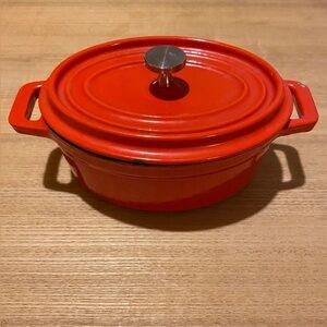 Red Cast Iron Dutch Oven